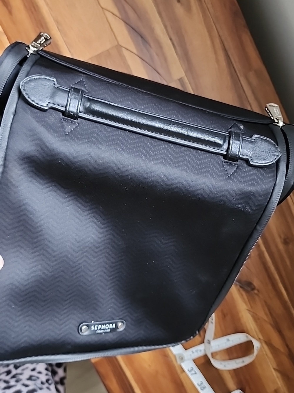 Sephora Black Hanging Travel Toiletry Bag BRAND NEW big Handle& SHOWER HOOK Rare